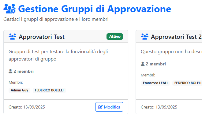 Gruppi di Approvazione Tutorial